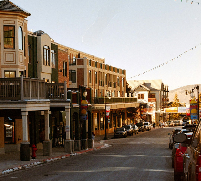 Photo of downtown main street in Park City Utah