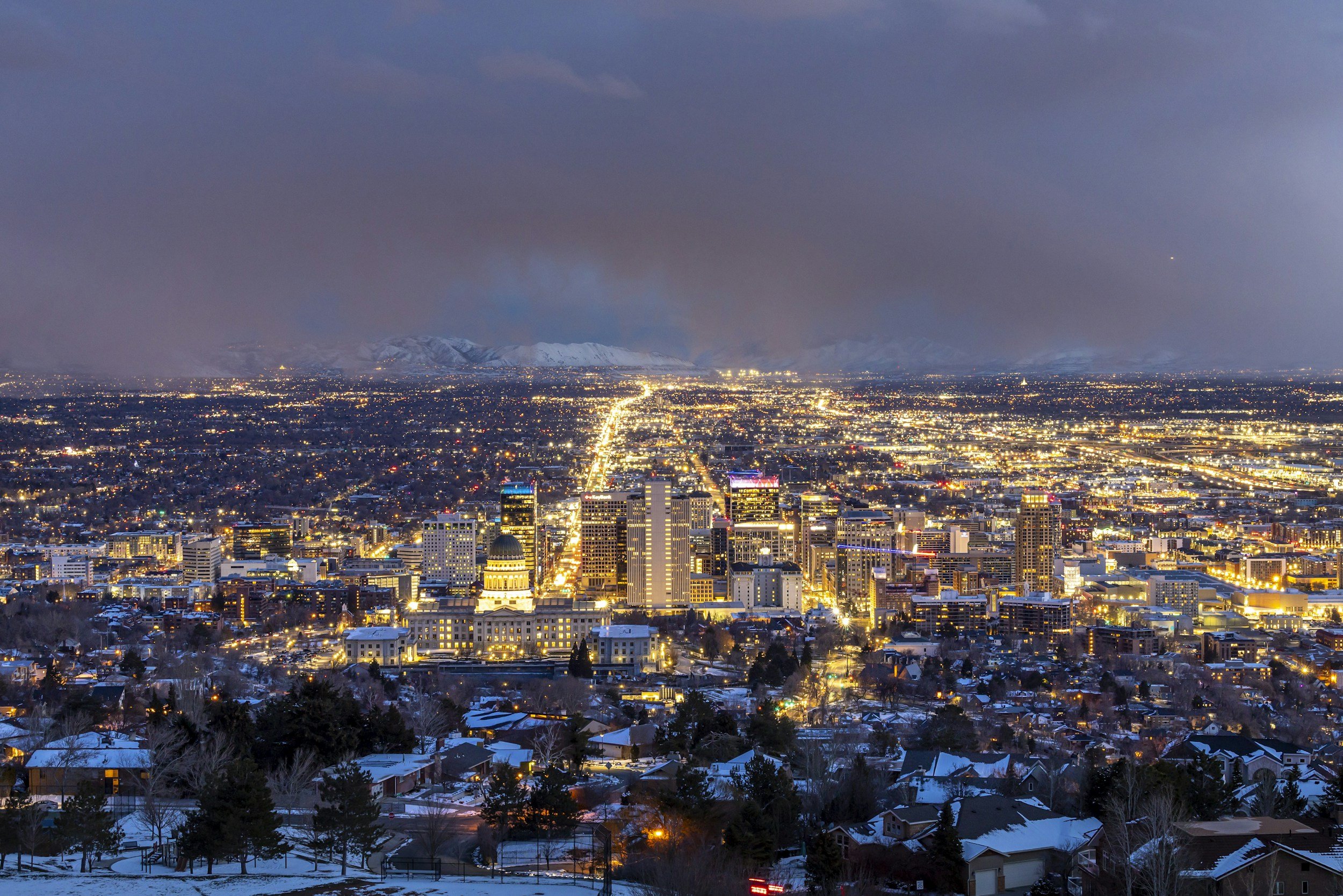 Picture of downtown Salt Lake City from Ensign Peak